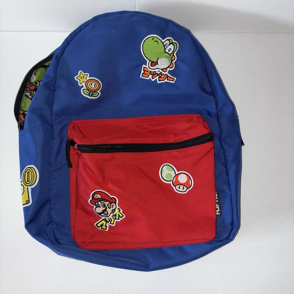 RARE - RETRO FLIP PAK NINTENDO YOSHI/ SUPER MARIO REVERSABLE CANVAS BACKPACK